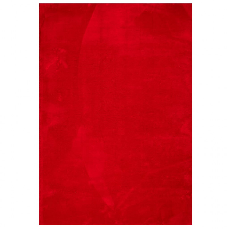 Dywan HUARTE z krótkim włosiem, czerwony, 140x200 cm