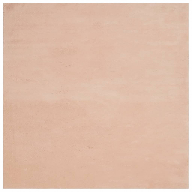 Dywan HUARTE z krótkim włosiem, różowy, 240x240 cm