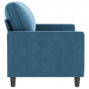 Sofa 2-osobowa, niebieski, 140 cm, tapicerowana aksamitem