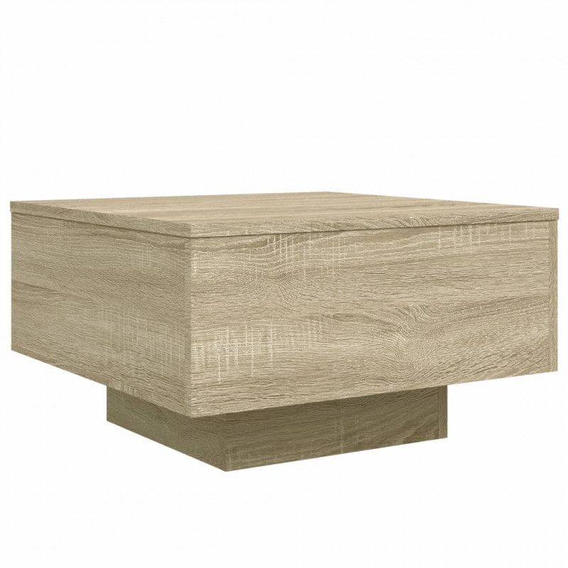 Stolik kawowy, dąb sonoma, 55x55x31 cm, materiał drewnopochodny