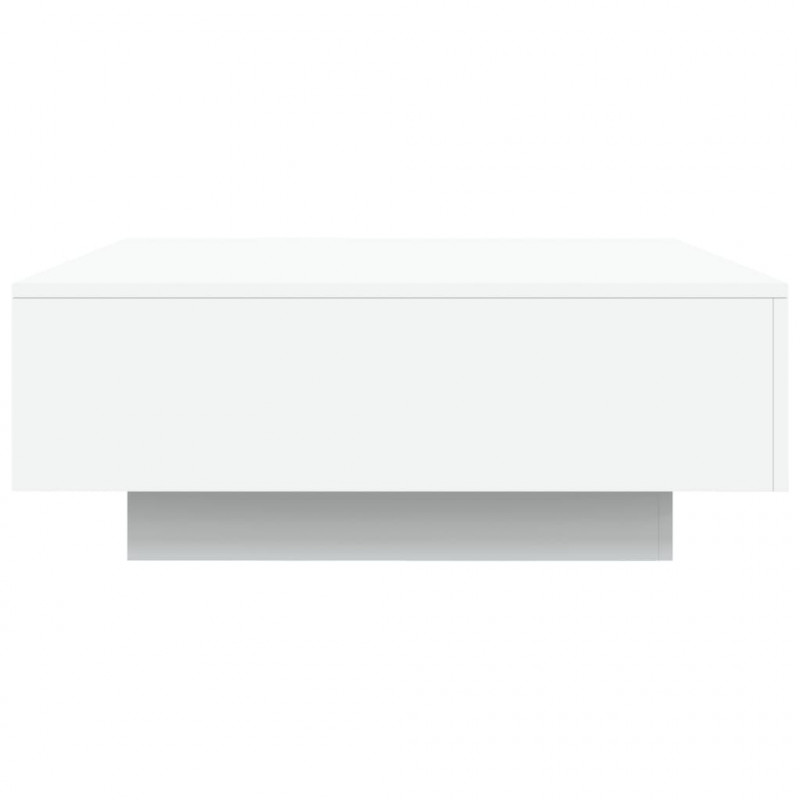 Stolik kawowy z oświetleniem LED, biały, 80x80x31 cm