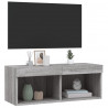 Szafka TV z oświetleniem LED, szary dąb sonoma, 80x30x30 cm