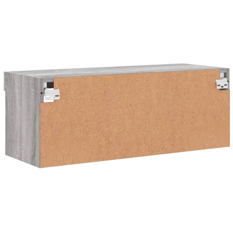 Szafka TV z oświetleniem LED, szary dąb sonoma, 80x30x30 cm