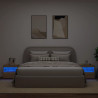 Szafki nocne z LED, 2 szt., dąb sonoma, 50x40x45 cm