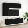 Ścienne szafki TV, 2 szt., czarne, 60x30x41 cm