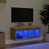Szafka TV z oświetleniem LED, dąb sonoma, 80x30x30 cm