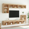 Szafka TV z oświetleniem LED, dąb sonoma, 80x30x30 cm