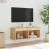 Szafka TV z oświetleniem LED, dąb sonoma, 80x30x30 cm