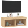 Szafka TV z oświetleniem LED, dąb sonoma, 80x30x30 cm