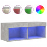 Szafka TV z oświetleniem LED, szarość betonu, 80x30x30 cm