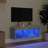 Szafka TV z oświetleniem LED, szarość betonu, 80x30x30 cm