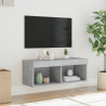 Szafka TV z oświetleniem LED, szarość betonu, 80x30x30 cm