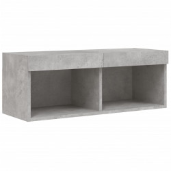 Szafka TV z oświetleniem LED, szarość betonu, 80x30x30 cm