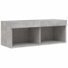 Szafka TV z oświetleniem LED, szarość betonu, 80x30x30 cm