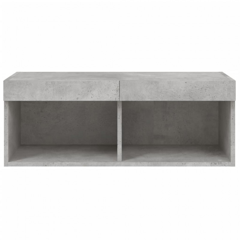 Szafka TV z oświetleniem LED, szarość betonu, 80x30x30 cm