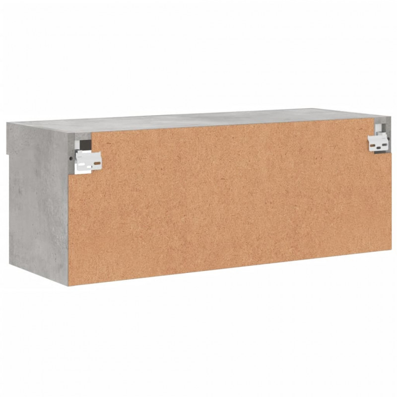 Szafka TV z oświetleniem LED, szarość betonu, 80x30x30 cm