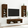 Szafka pod TV, z LED, kolor brązowy dąb, 60x30x30 cm