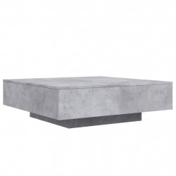 Stolik kawowy z oświetleniem LED, szarość betonu, 100x100x31 cm