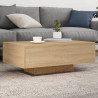 Stolik kawowy z podświetleniem LED, dąb sonoma, 85x55x31 cm