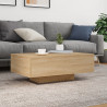 Stolik kawowy z podświetleniem LED, dąb sonoma, 85x55x31 cm