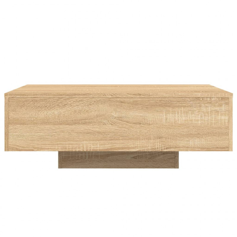 Stolik kawowy z podświetleniem LED, dąb sonoma, 85x55x31 cm