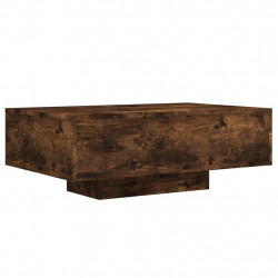 Stolik kawowy z podświetleniem LED, przydymiony dąb, 85x55x31cm