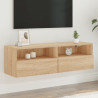 Ścienna szafka TV, dąb sonoma, 100x30x30 cm