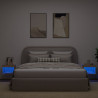 Szafki nocne z oświetleniem LED, ścienne, 2 szt., dąb sonoma