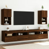 Szafki TV, z LED, 2 szt., brązowy dąb, 30,5x30x60 cm