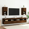 Szafki TV, z LED, 2 szt., brązowy dąb, 30,5x30x60 cm