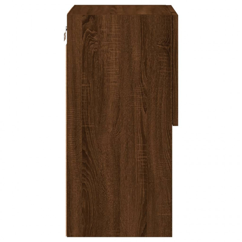 Szafki TV, z LED, 2 szt., brązowy dąb, 30,5x30x60 cm