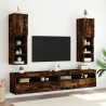 Szafka TV z LED, przydymiony dąb, 30,5x30x102 cm