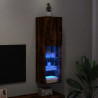 Szafka TV z LED, przydymiony dąb, 30,5x30x102 cm