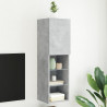 Szafka TV z LED, szarość betonu, 30,5x30x102 cm