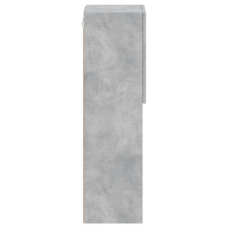 Szafka TV z LED, szarość betonu, 30,5x30x102 cm