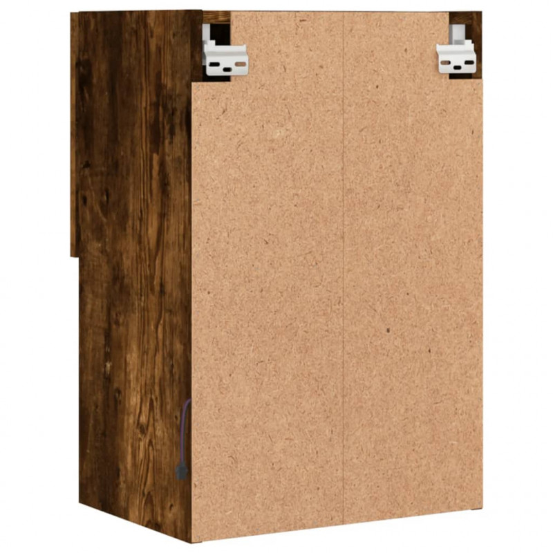 Szafka TV z LED, przydymiony dąb, 40,5x30x60 cm