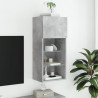 Szafka TV z LED, szarość betonu, 40,5x30x90 cm