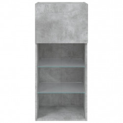 Szafka TV z LED, szarość betonu, 40,5x30x90 cm