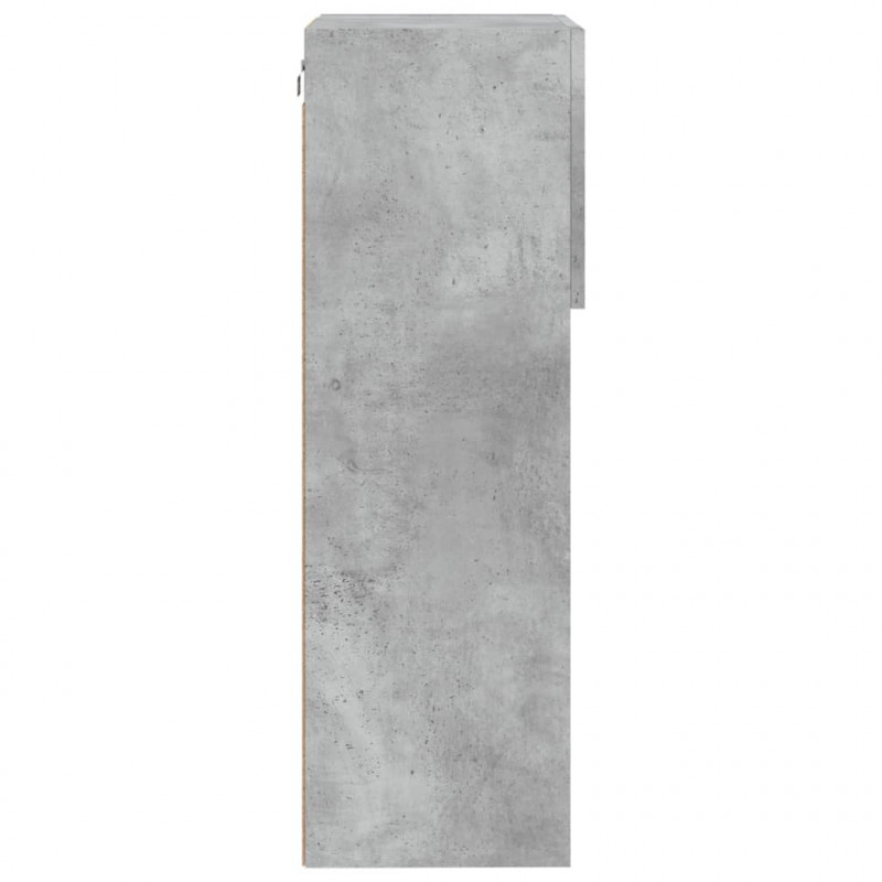 Szafka TV z LED, szarość betonu, 40,5x30x90 cm