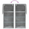 Szafka TV z LED, szarość betonu, 40,5x30x90 cm