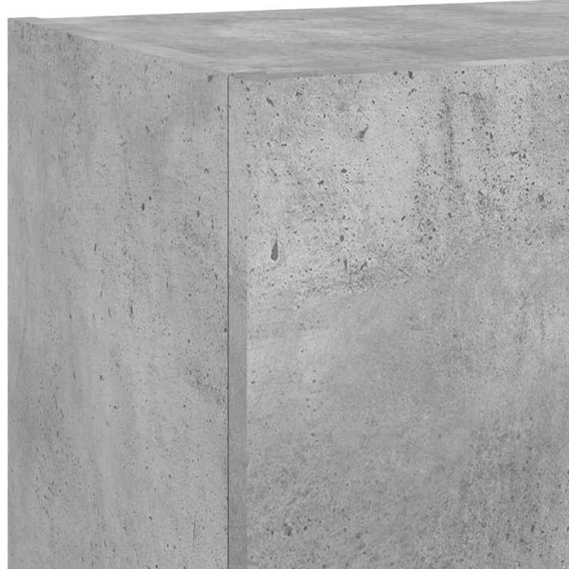 Szafka TV z LED, szarość betonu, 40,5x30x90 cm