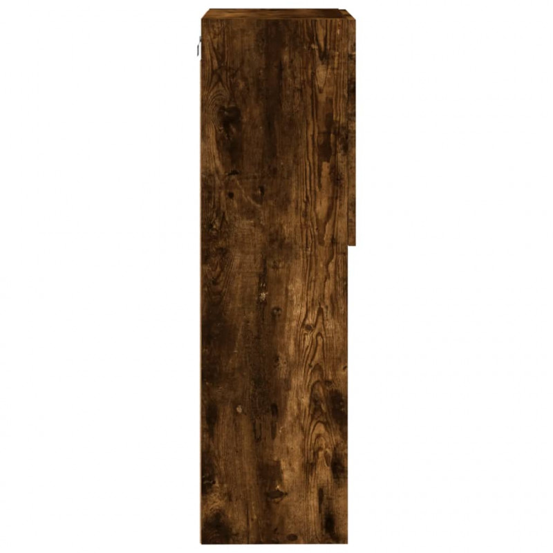 Szafka TV z LED, przydymiony dąb, 40,5x30x102 cm