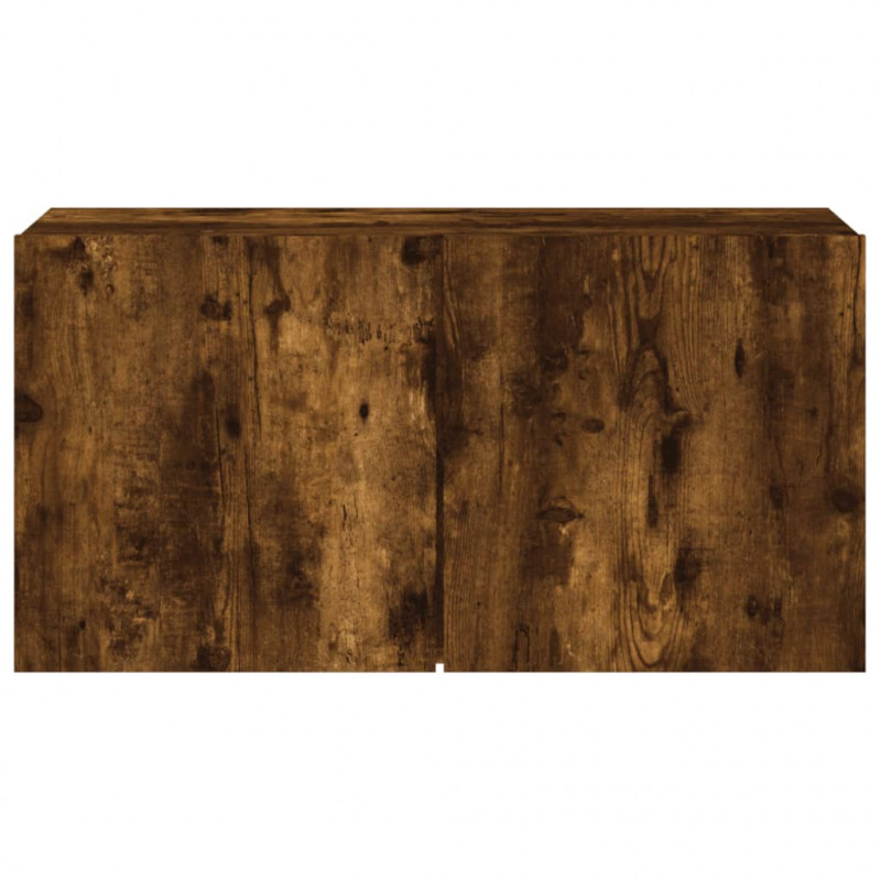 Ścienna szafka TV, przydymiony dąb, 80x30x41 cm
