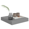 Półki ścienne, 4 szt., szare, 23 x 23,5 x 3,8 cm, MDF