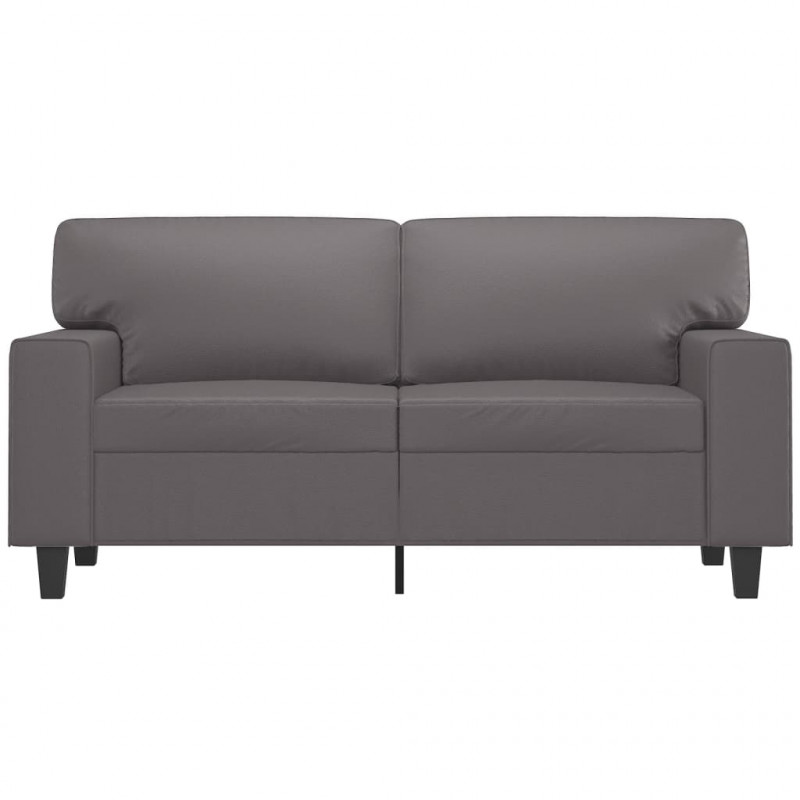 2-osobowa sofa, szary, 120 cm, sztuczna skóra