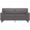 2-osobowa sofa, szary, 120 cm, sztuczna skóra
