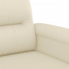 2-osobowa sofa, kremowy, 120 cm, sztuczna skóra