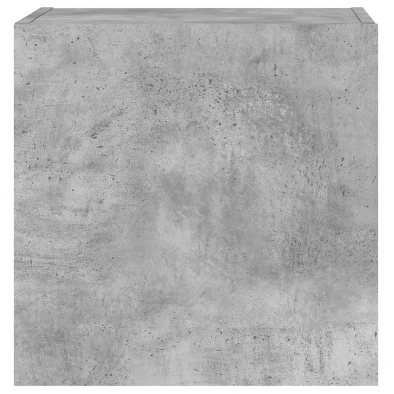 Ścienne szafki TV, 2 szt., szarość betonu, 40,5x30x40 cm