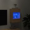 Ścienna szafka TV z LED, dąb sonoma, 40x30x60,5 cm
