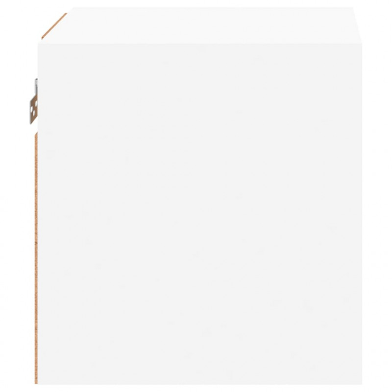 Ścienne szafki TV z LED, 2 szt., białe, 30x28,5x30 cm